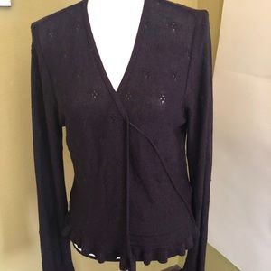 H&M Purple Eyelet Cardigan